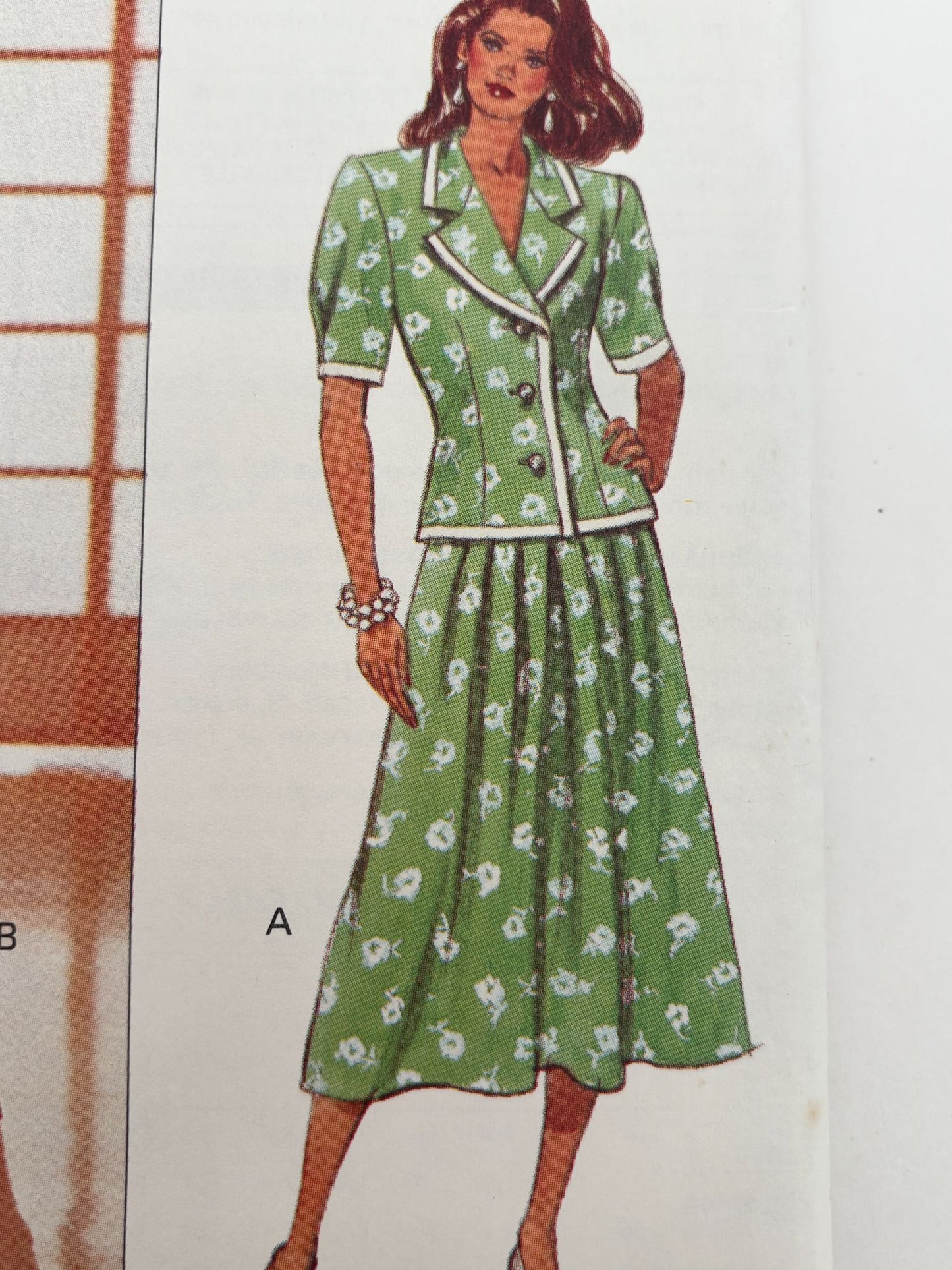 Butterick Sewing Pattern 6574 Work Outfit Minimalist Split Skirt 90s 12 14 16 UC