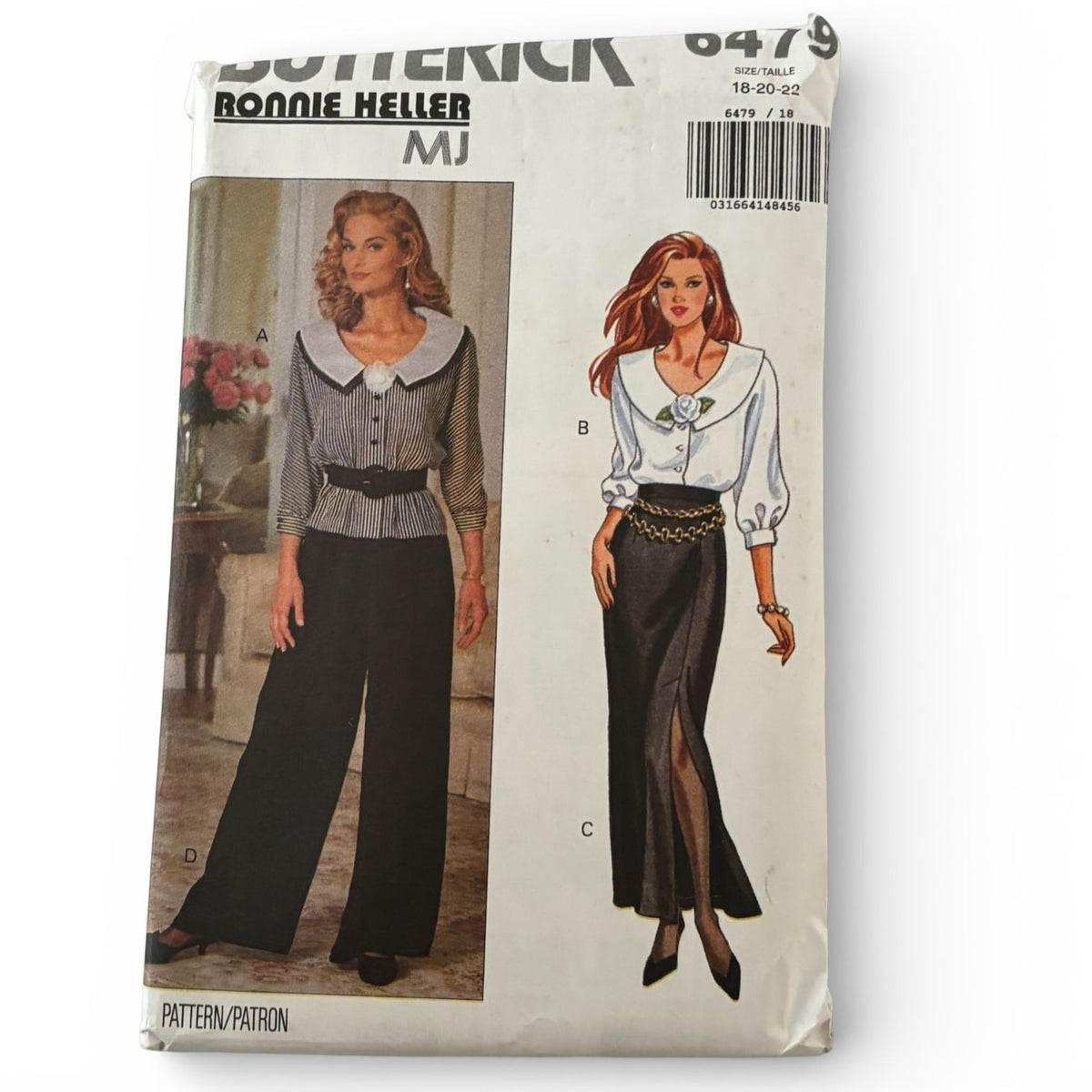 Butterick Sewing Pattern 6479: Misses' Blouse, Skirt, Pants and Belt