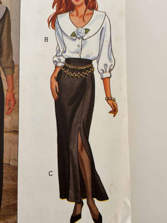 Butterick Sewing Pattern 6479: Misses' Blouse, Skirt, Pants and Belt