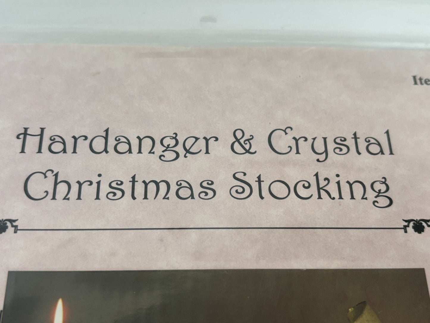 Hardanger and Crystal Christmas Stocking Pattern Embroidery Needlework Holiday Heirloom Project Chart Czech