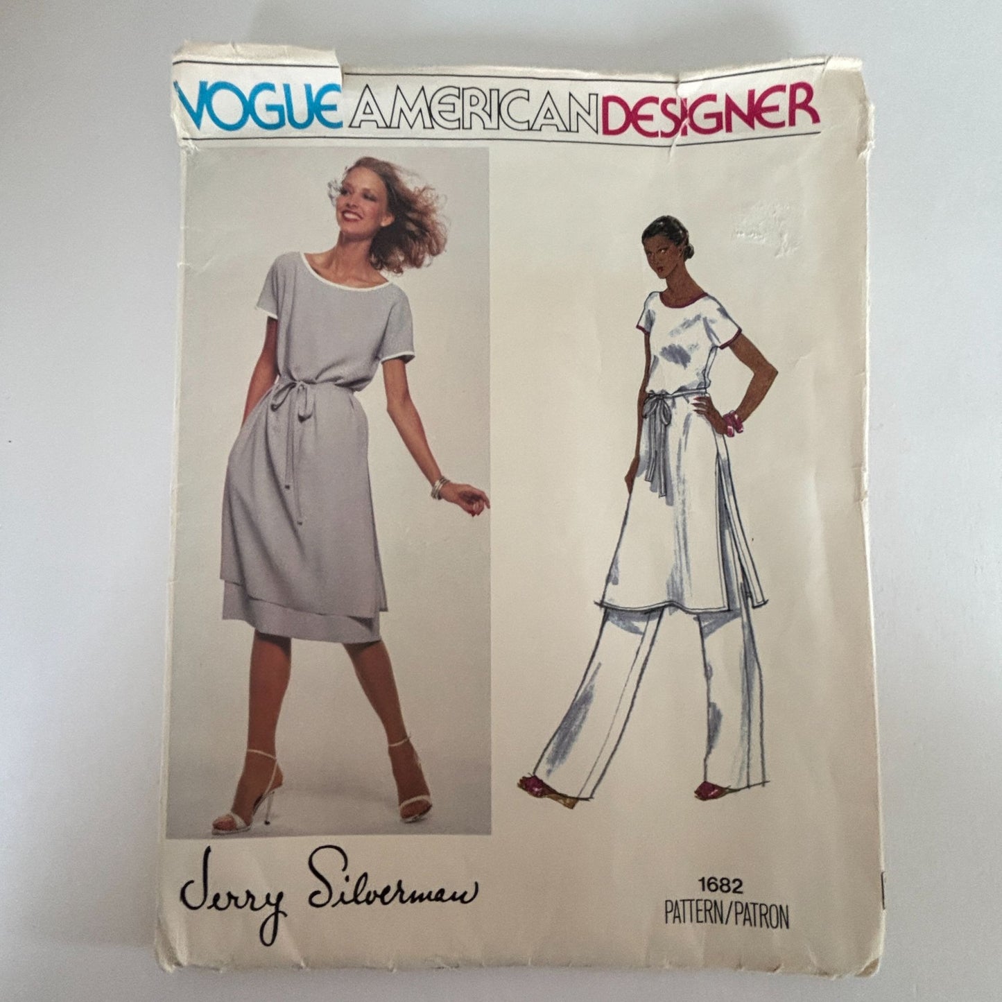 Vogue Sewing Pattern 1682 Designer Jerry Silverman Tunic Skirt Pants 1970s 12 Uncut Vintage