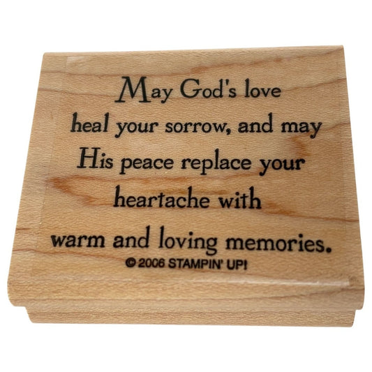 Stampin Up Rubber Stamp Sympathy Card Making Quote Condolences Sentiment Words