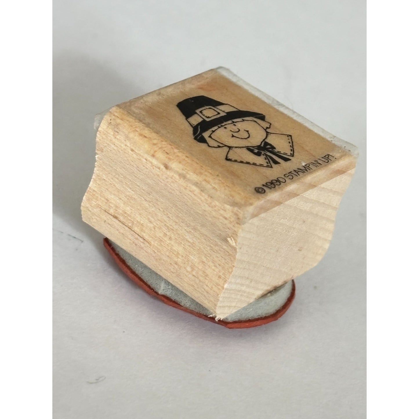 Stampin Up Rubber Stamp Pilgrim Thanksgiving Card Making Scrapbook Craft Fall