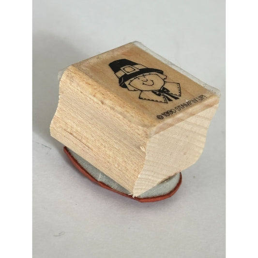 Stampin Up Rubber Stamp Pilgrim Thanksgiving Card Making Scrapbook Craft Fall