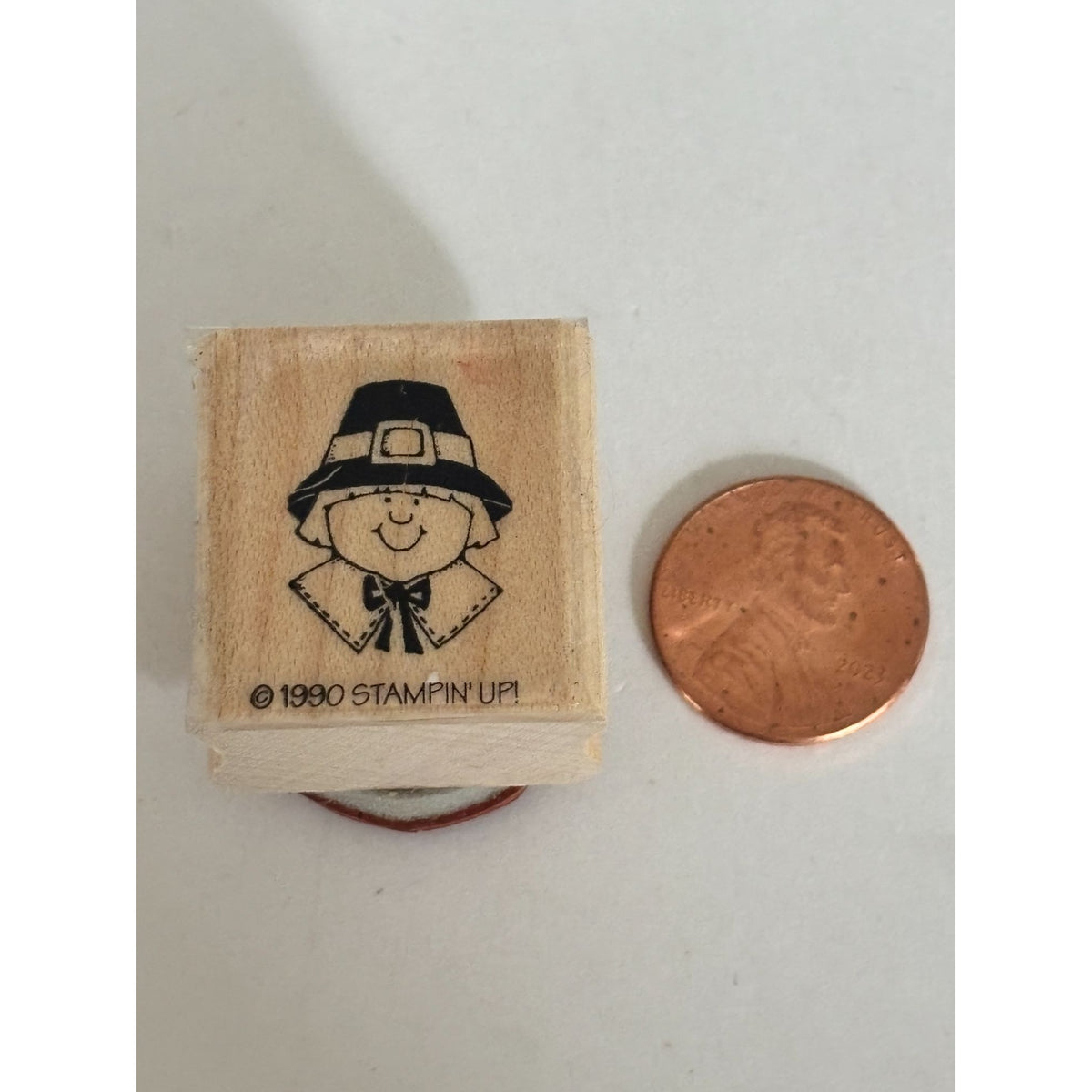 Stampin Up Rubber Stamp Pilgrim Thanksgiving Card Making Scrapbook Craft Fall