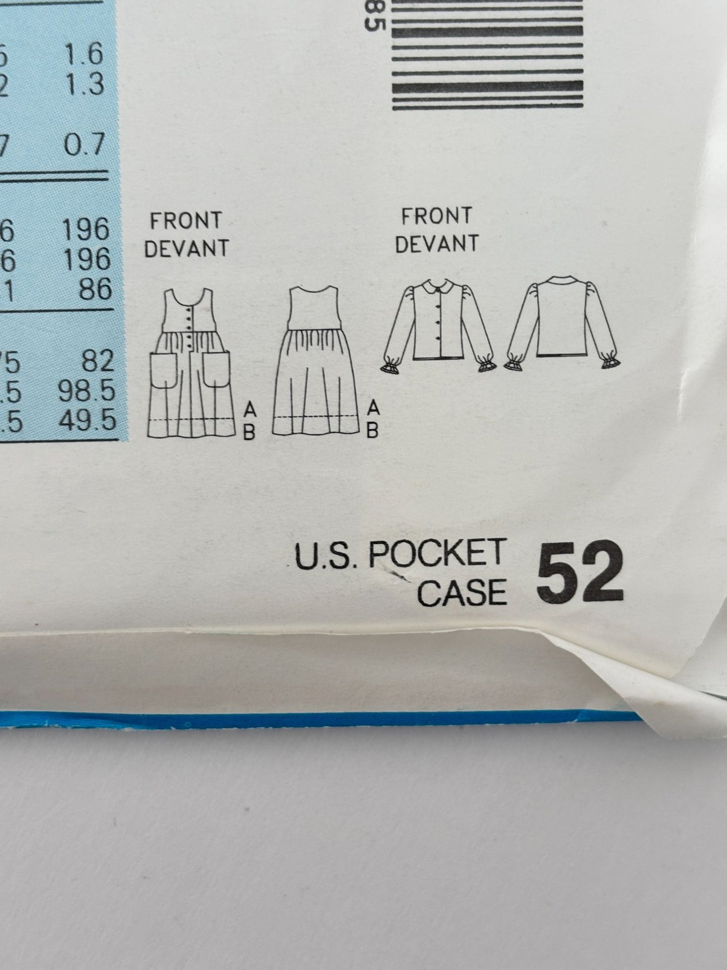 Butterick Sewing Pattern 6332 Girls Jumper Blouse Shirt Modest 90s Easy 7-10 UC