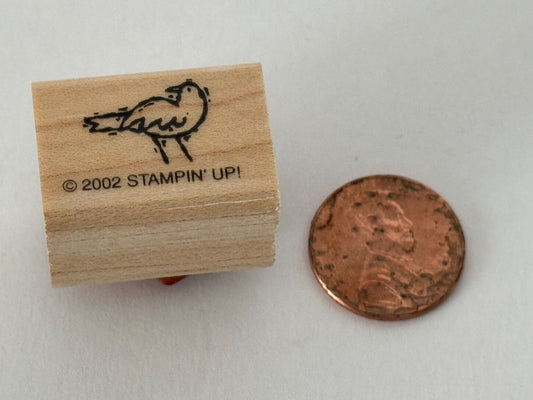 Stampin Up Rubber Stamp Bird Card Making Wood Mounted Nature Scene Maker Craft