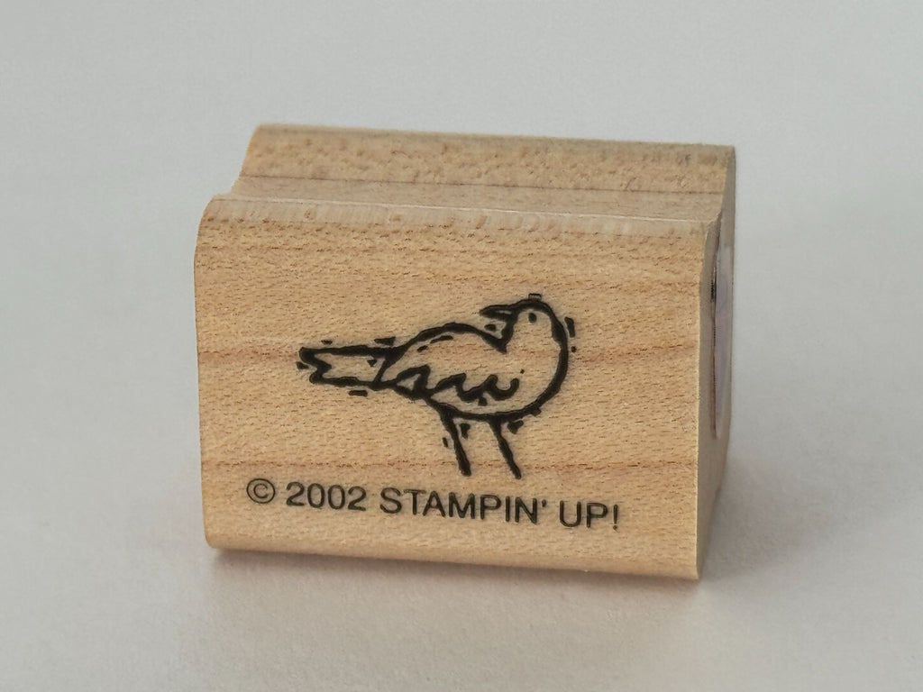 Stampin Up Rubber Stamp Bird Card Making Wood Mounted Nature Scene Maker Craft