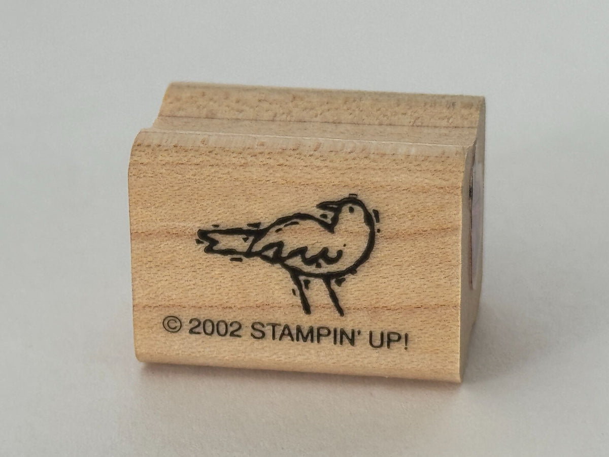 Stampin Up Rubber Stamp Bird Card Making Wood Mounted Nature Scene Maker Craft