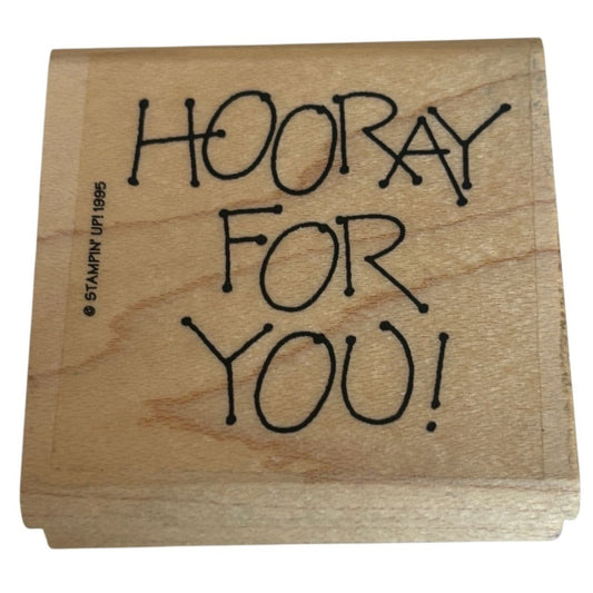 Stampin Up Rubber Stamp Hooray for You Card Making Sentiment Congratulations