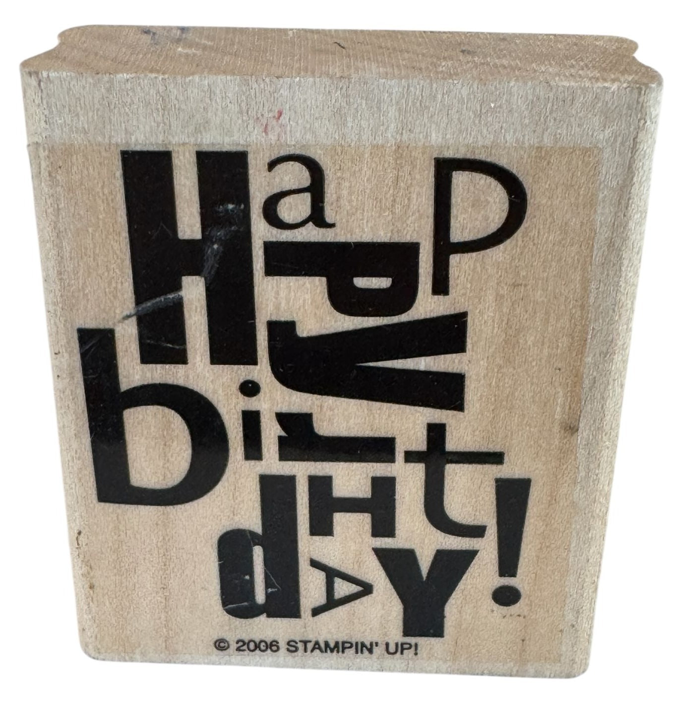 Stampin Up Rubber Stamp Happy Birthday Scramble Words Card Making Crafting Tool