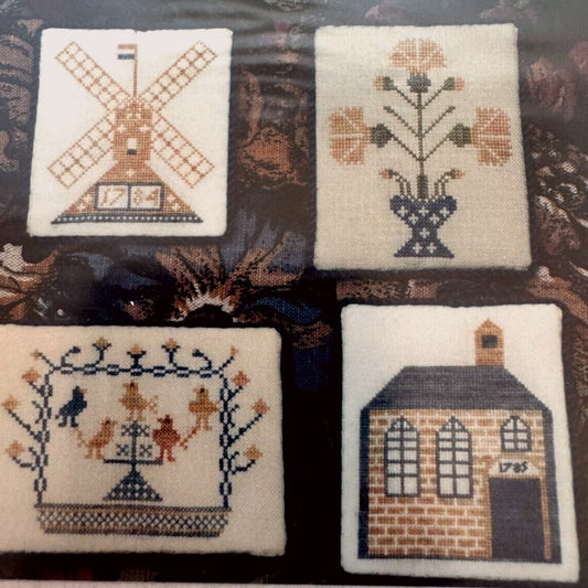 Handwork Samplers Cross Stitch Patterns Christmas Ornaments Windmill Dutch Motifs Home Decor
