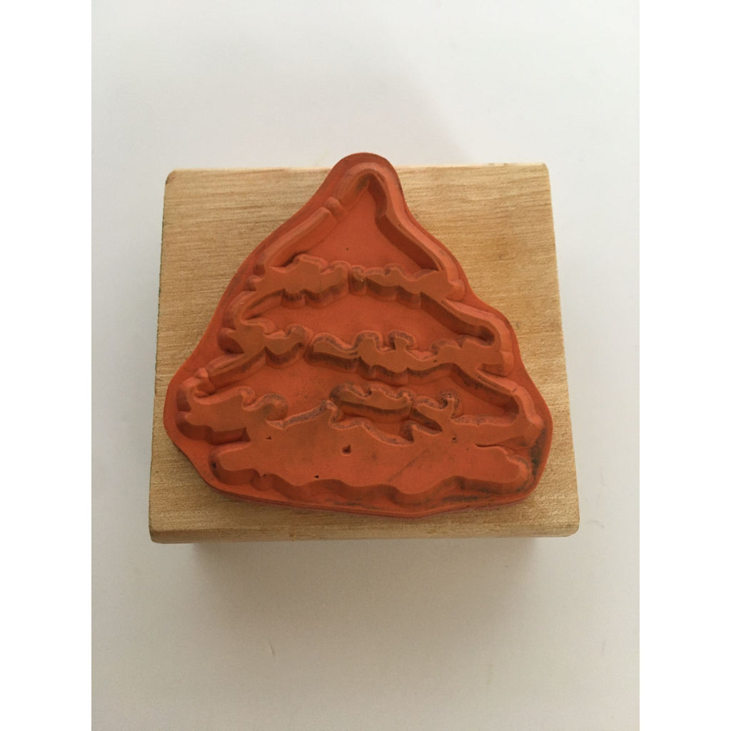 Canadian Maple Collections Rubber Stamp Christmas Tree Holidays Snow Covered