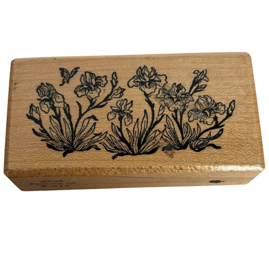 PSX Rubber Stamp Iris and Butterfly Garden Butterflies Nature Easter Card Making