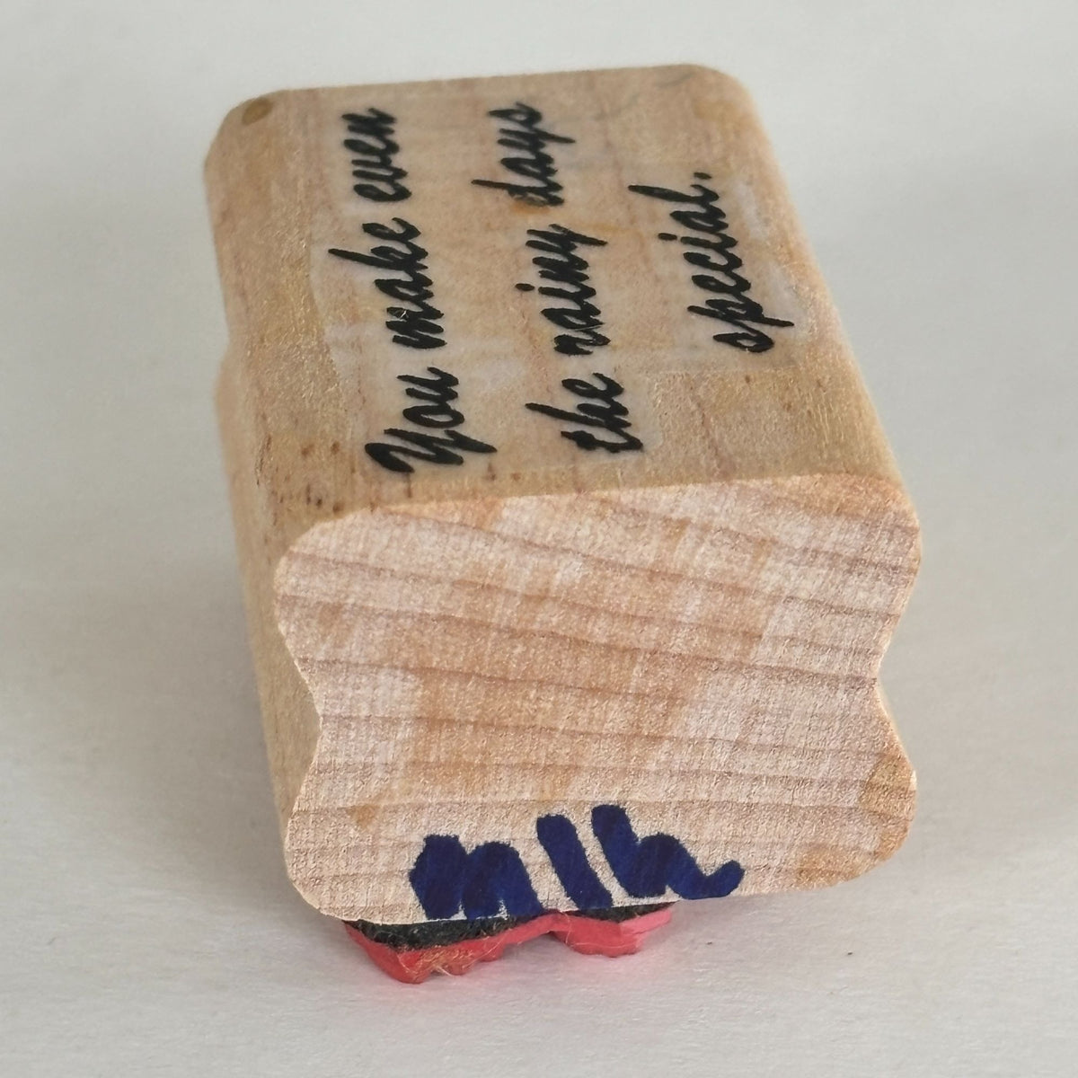 Friendship Rubber Stamp You Make Even The Rainy Days Special Cardmaking Words Sentiment