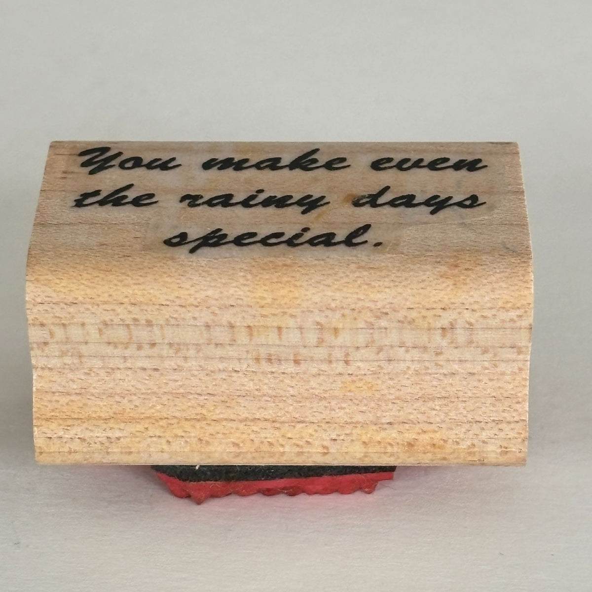 Friendship Rubber Stamp You Make Even The Rainy Days Special Cardmaking Words Sentiment