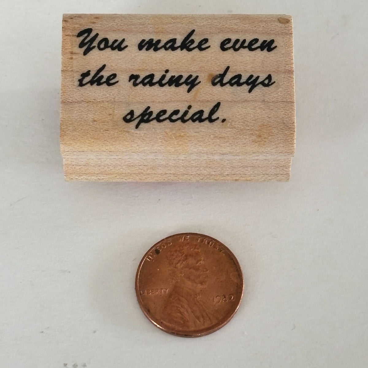 Friendship Rubber Stamp You Make Even The Rainy Days Special Cardmaking Words Sentiment