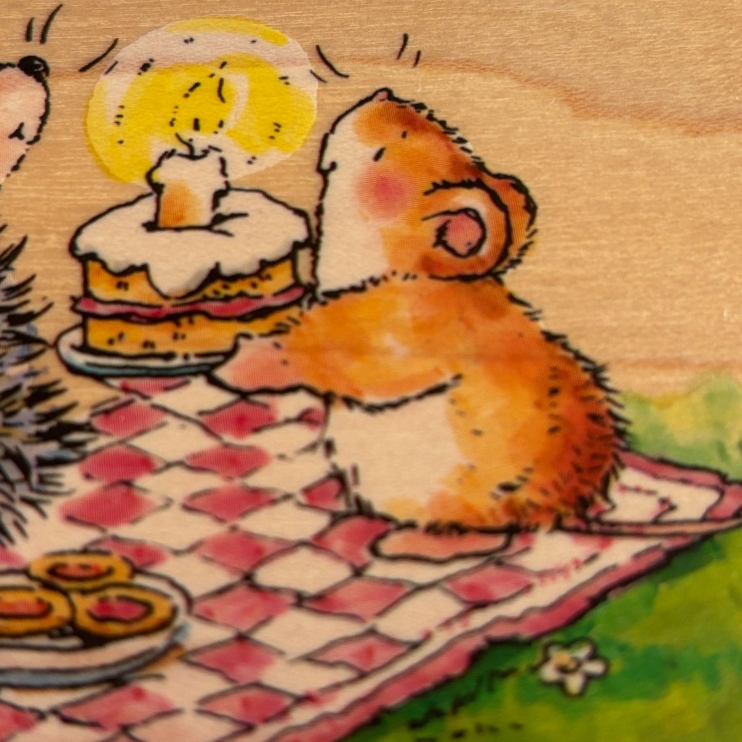 Penny Black Rubber Stamp Hedgehog Birthday Card Making Mouse Party Cake Friends