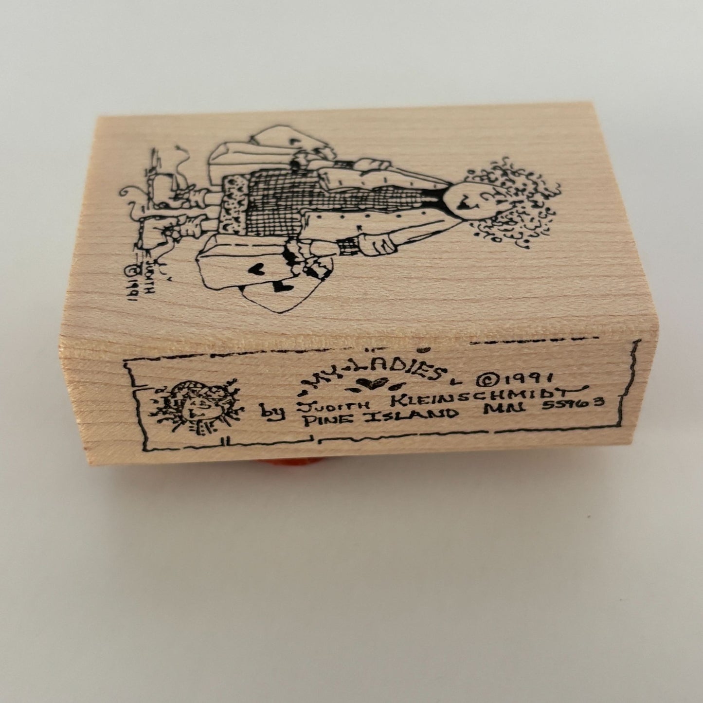 Judith Rubber Stamp My Ladies Grocery Shopping Bags Shopper Mom Mother Tired