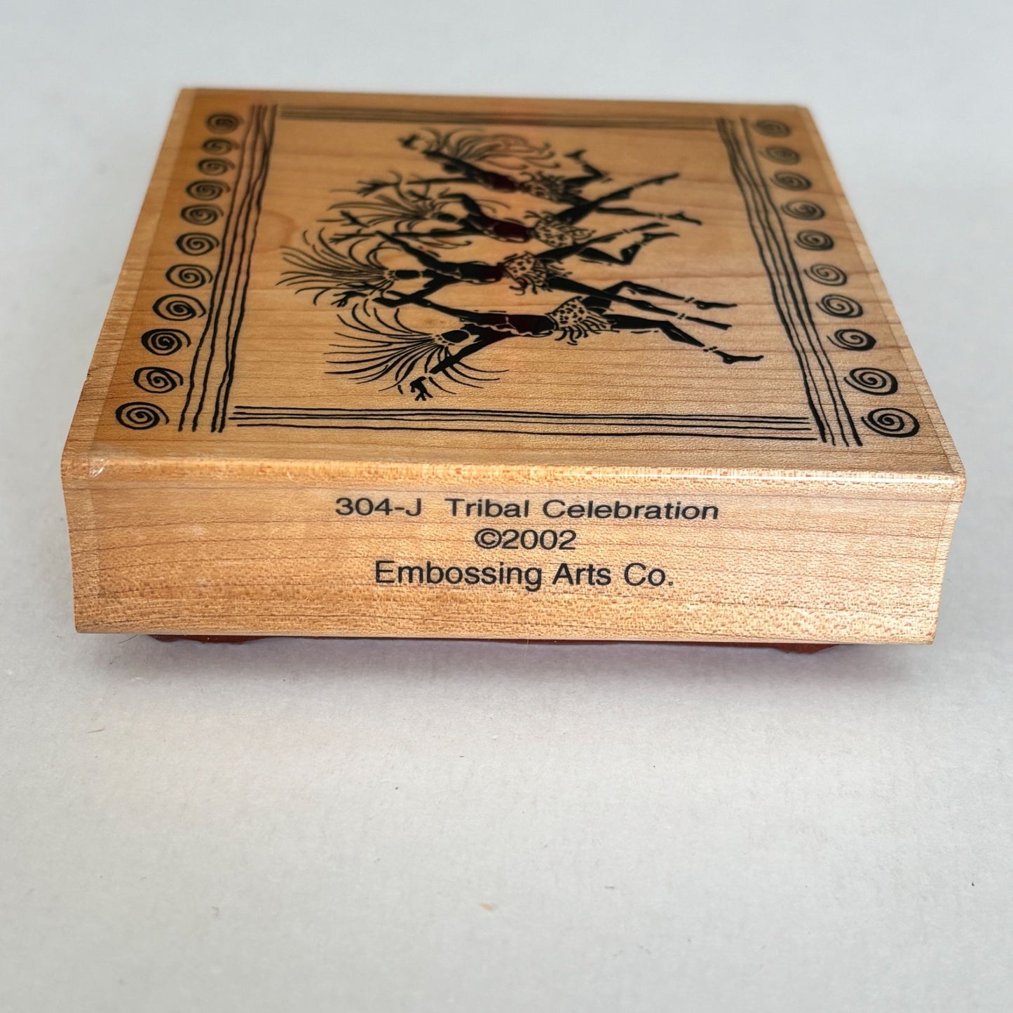 Embossing Arts Rubber Stamp Tribal Celebration Dancers African Motif Community