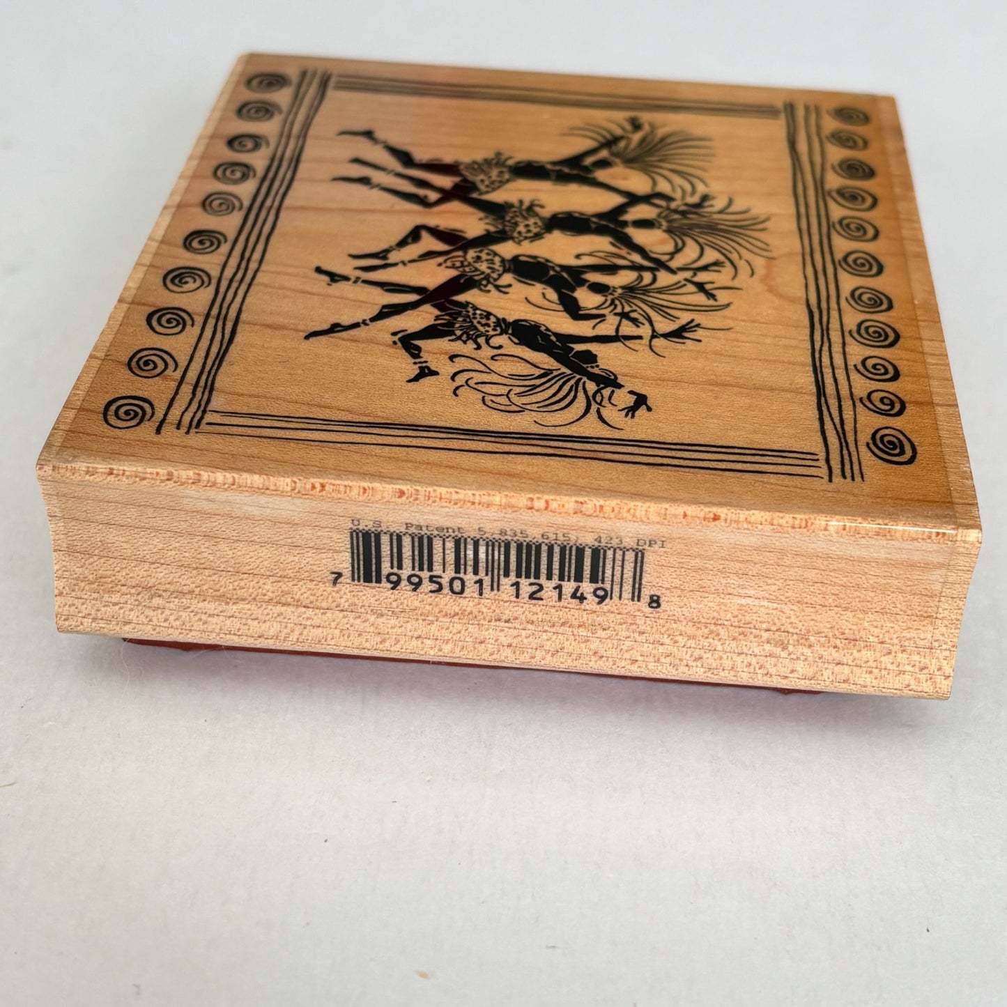 Embossing Arts Rubber Stamp Tribal Celebration Dancers African Motif Community