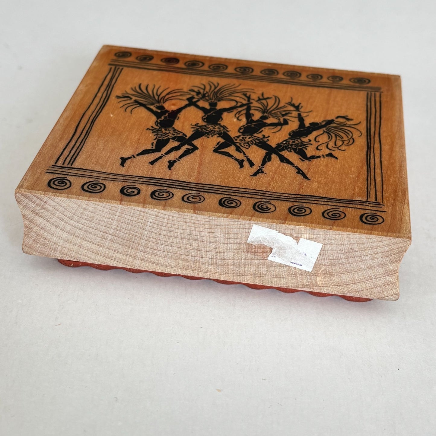Embossing Arts Rubber Stamp Tribal Celebration Dancers African Motif Community