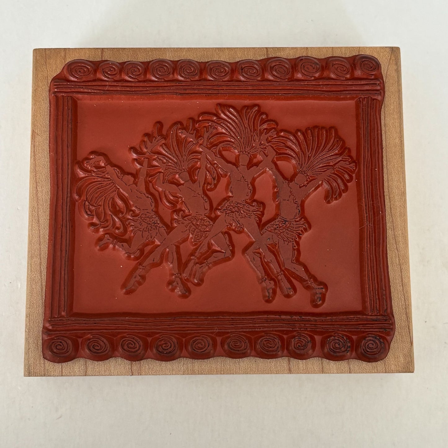 Embossing Arts Rubber Stamp Tribal Celebration Dancers African Motif Community