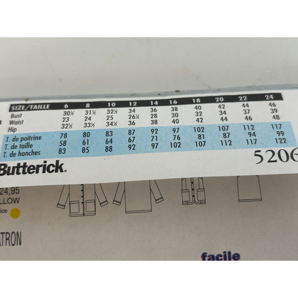 Butterick Sewing Pattern 5206 Misses Jacket and Vest Easy Casual L XL 16-22 UC