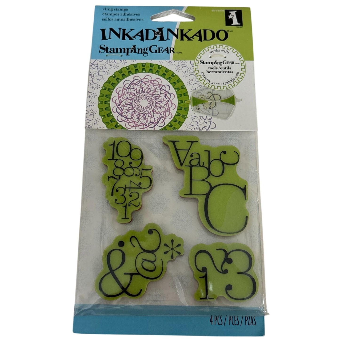 Inkadinkado Cling Stamps Stamping Gear Typographic Cling Stamps Letters Numbers Cardmaking Craft Scrapbooking