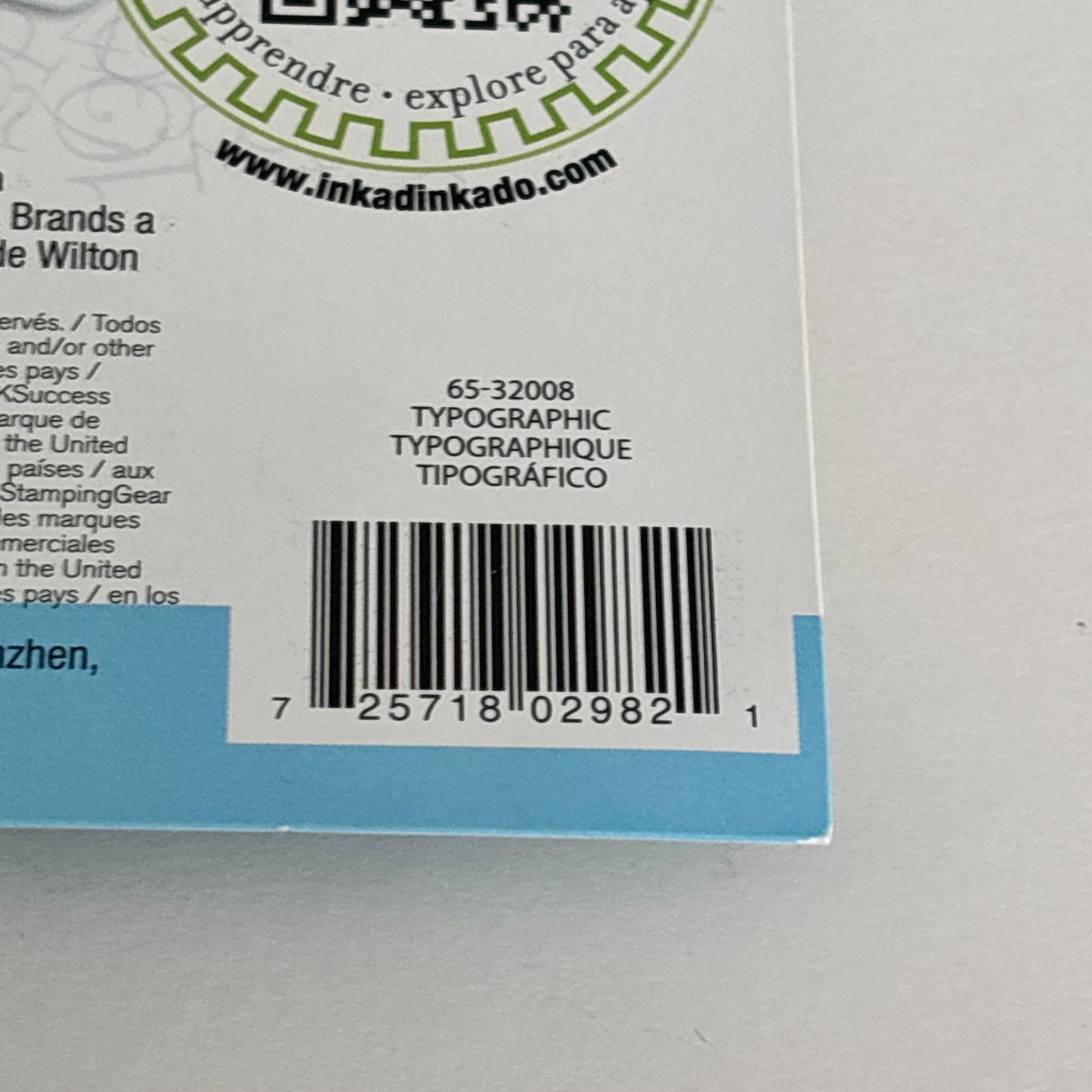 Inkadinkado Cling Stamps Stamping Gear Typographic Cling Stamps Letters Numbers Cardmaking Craft Scrapbooking