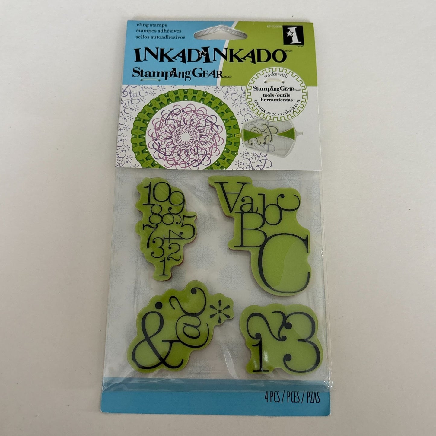 Inkadinkado Cling Stamps Stamping Gear Typographic Cling Stamps Letters Numbers Cardmaking Craft Scrapbooking