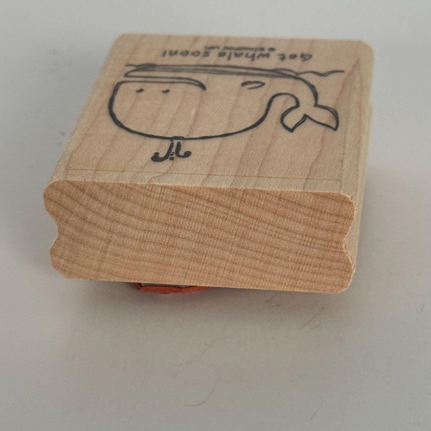 Stampin Up Rubber Stamp Pun Get Whale Soon Pun Get Well Card Making Animal Words