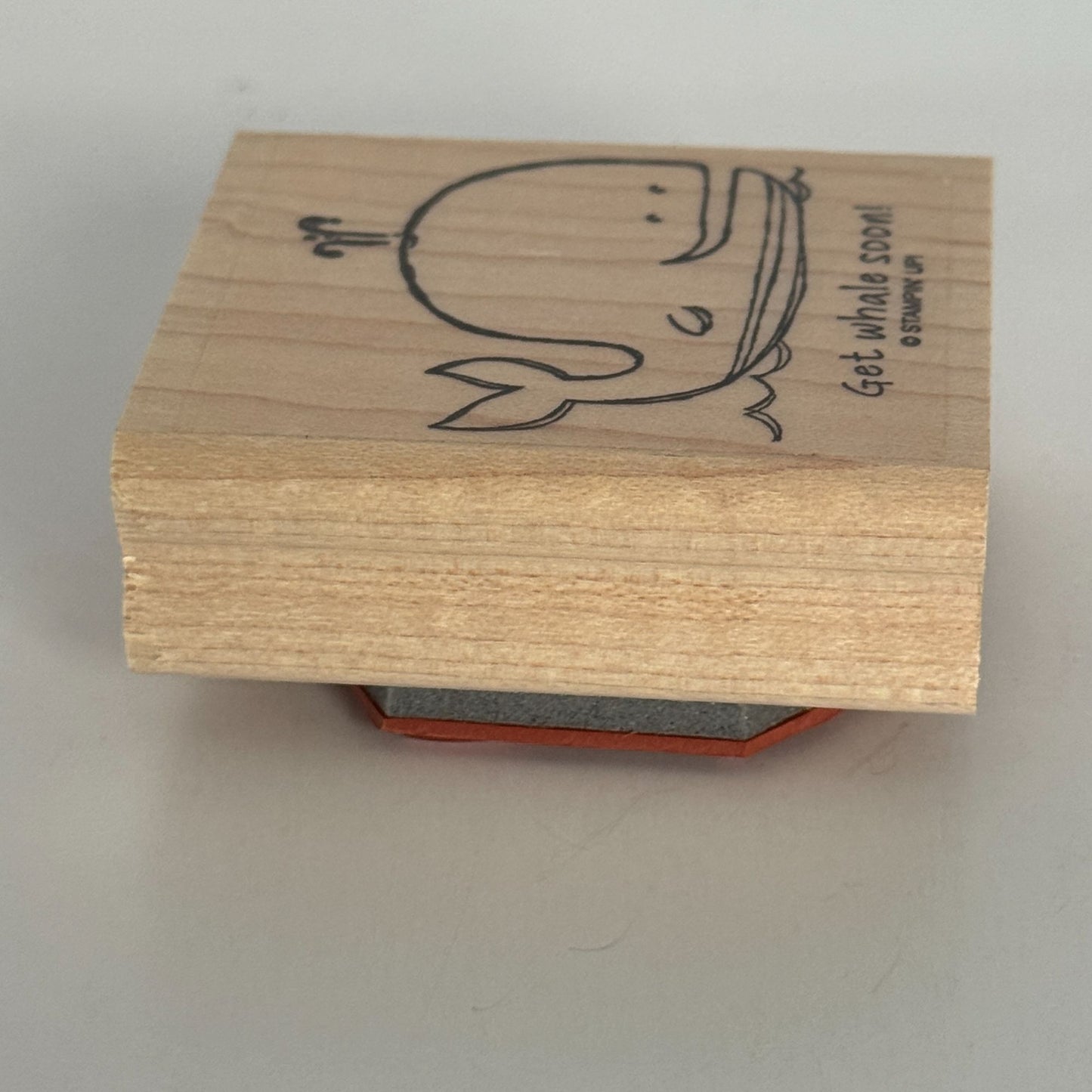 Stampin Up Rubber Stamp Pun Get Whale Soon Pun Get Well Card Making Animal Words