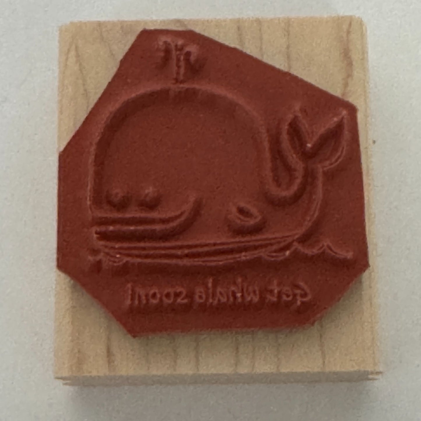 Stampin Up Rubber Stamp Pun Get Whale Soon Pun Get Well Card Making Animal Words