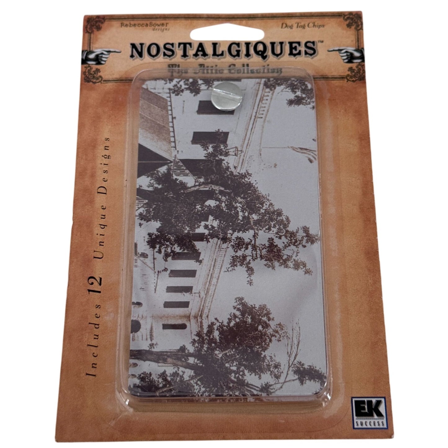 Nostalgiques Dog Tag Chips The Attic Collection Scrapbooking Accessories EK Success