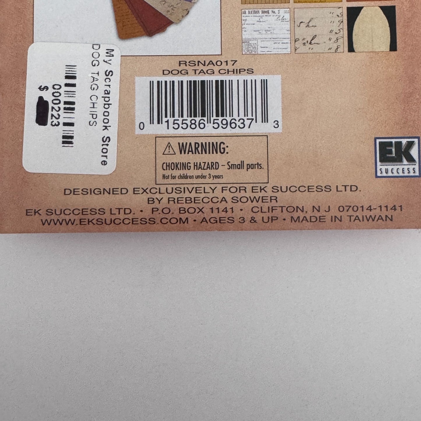Nostalgiques Dog Tag Chips The Attic Collection Scrapbooking Accessories EK Success