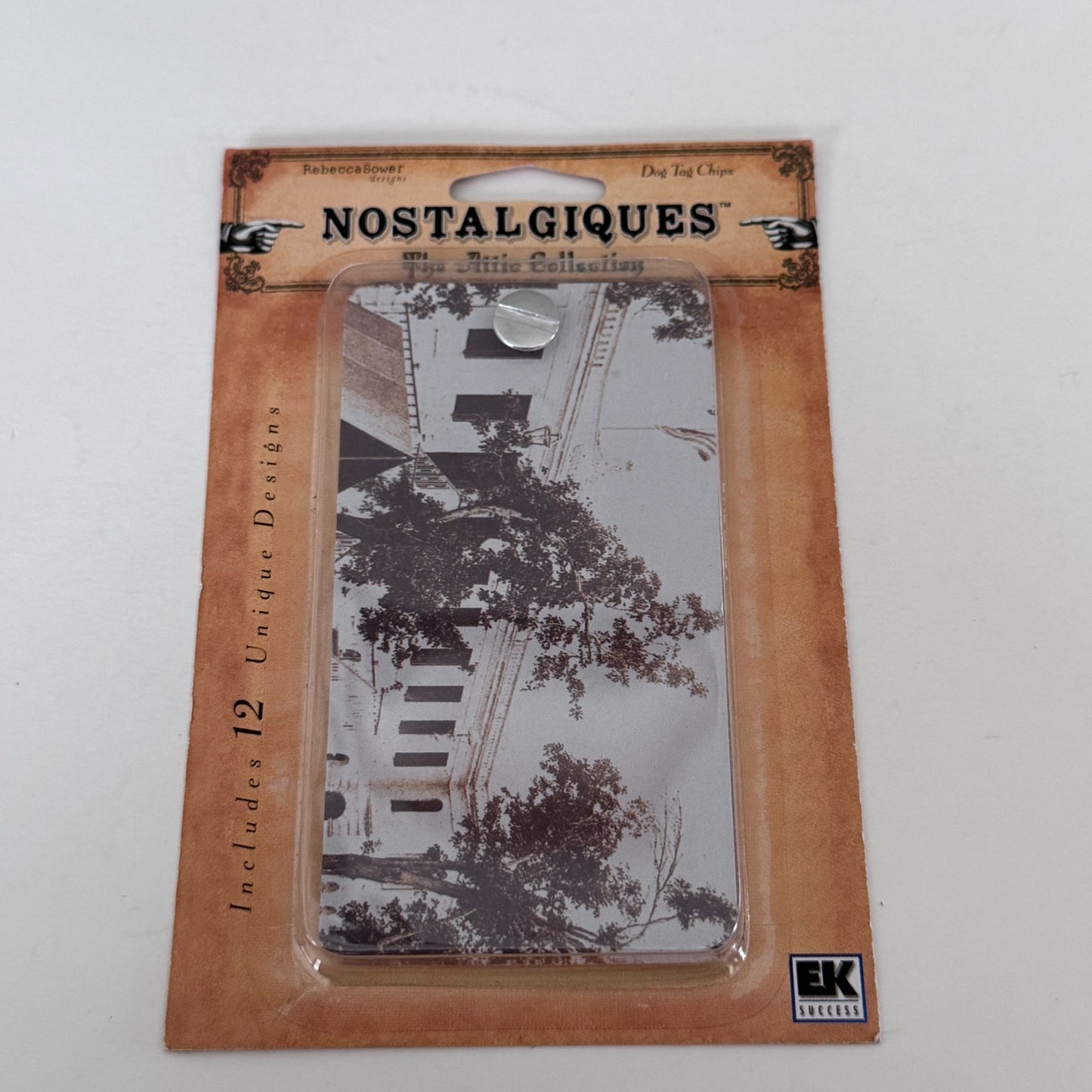 Nostalgiques Dog Tag Chips The Attic Collection Scrapbooking Accessories EK Success