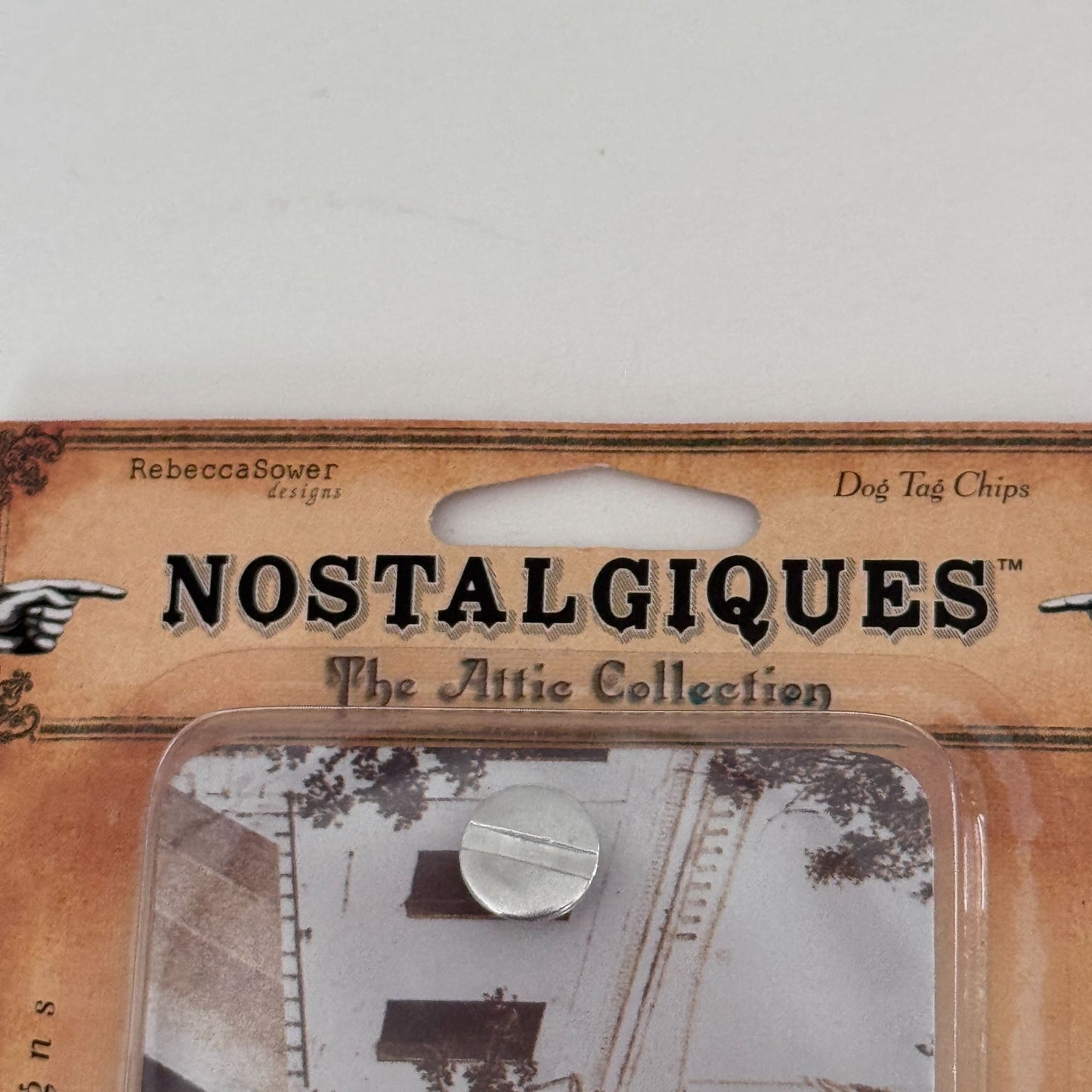 Nostalgiques Dog Tag Chips The Attic Collection Scrapbooking Accessories EK Success