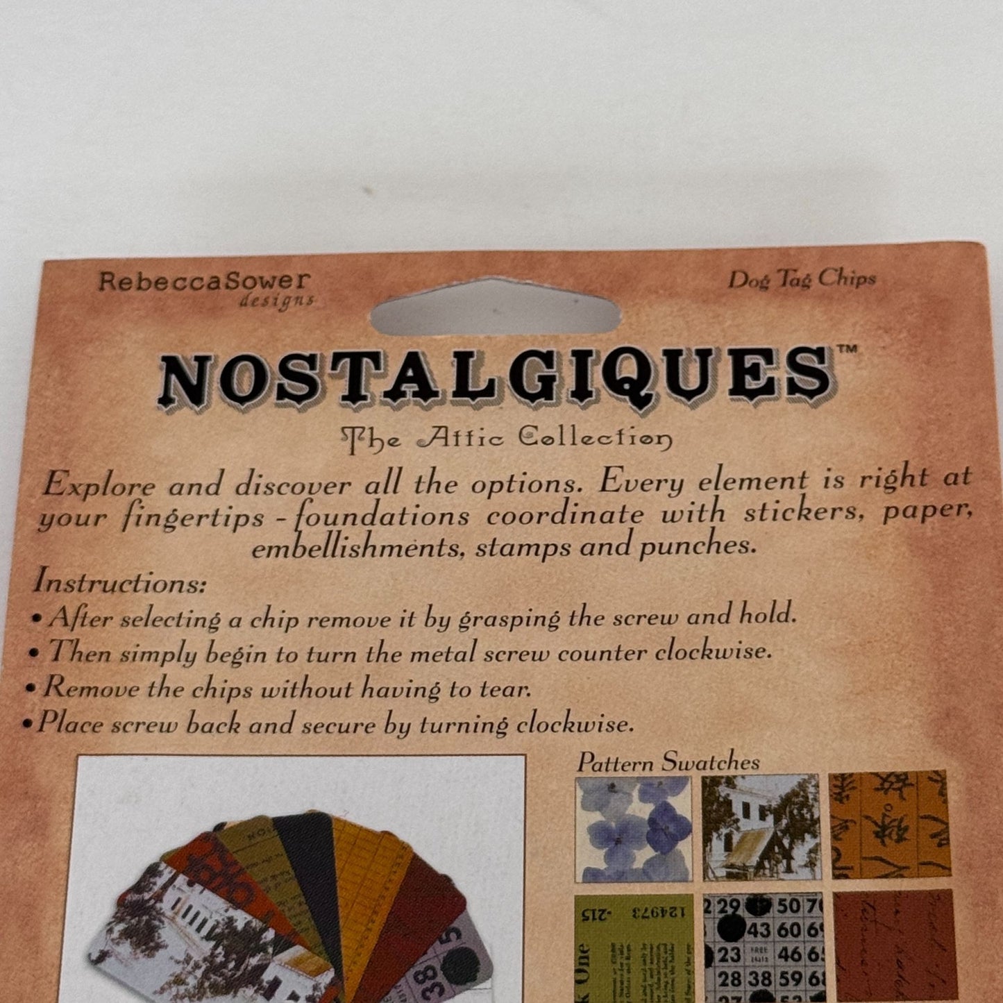Nostalgiques Dog Tag Chips The Attic Collection Scrapbooking Accessories EK Success