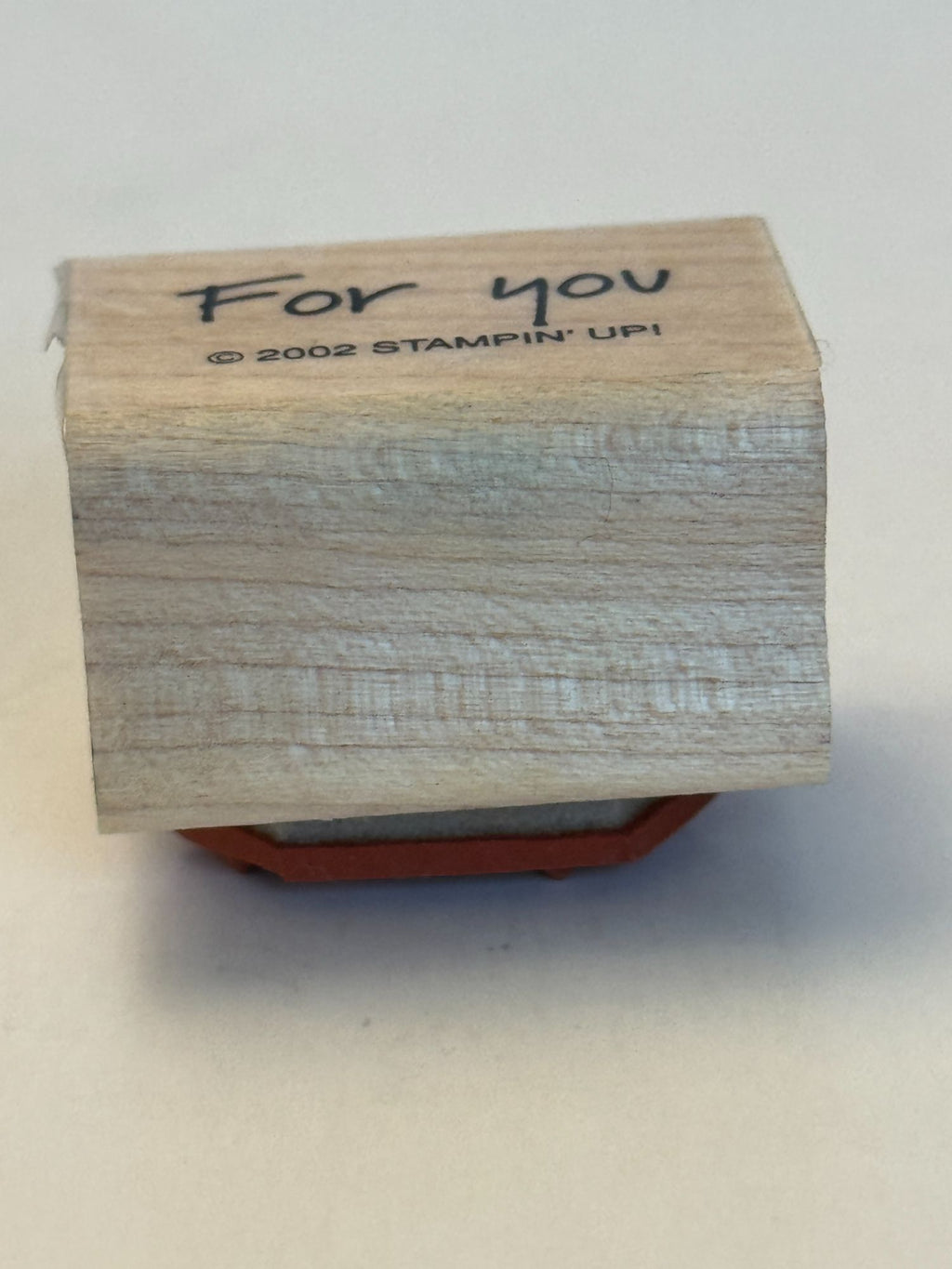 Stampin Up Rubber Stamp For You Gift Tag Card Making Words Wood Mounted Small