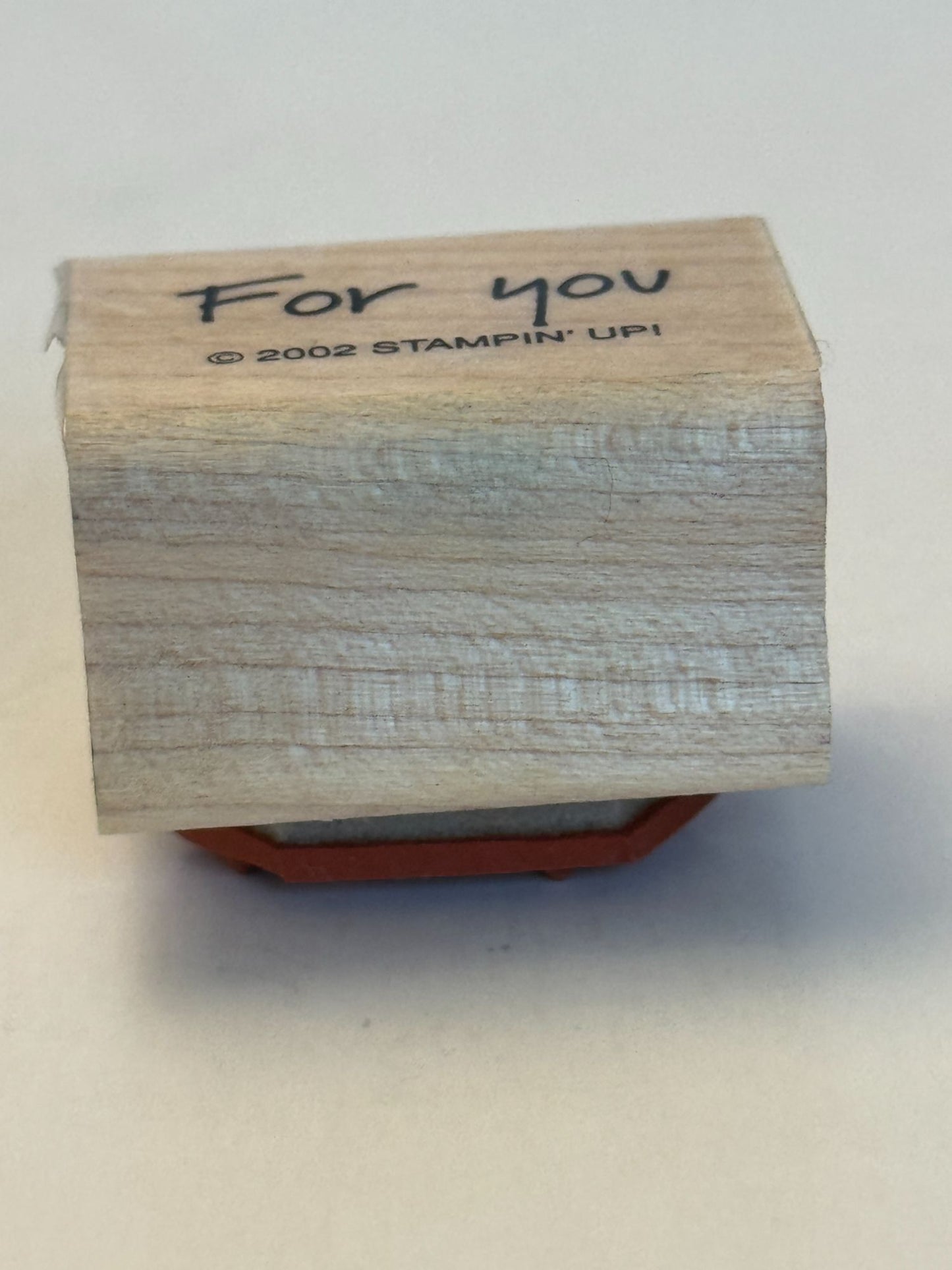 Stampin Up Rubber Stamp For You Gift Tag Card Making Words Wood Mounted Small