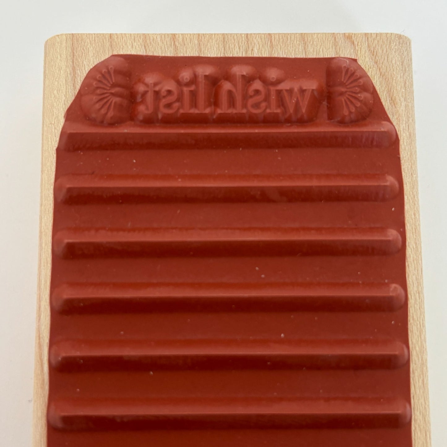 Stampin Up Wood Rubber Stamp Wish List Lines Journaling Gift Ideas Card Making