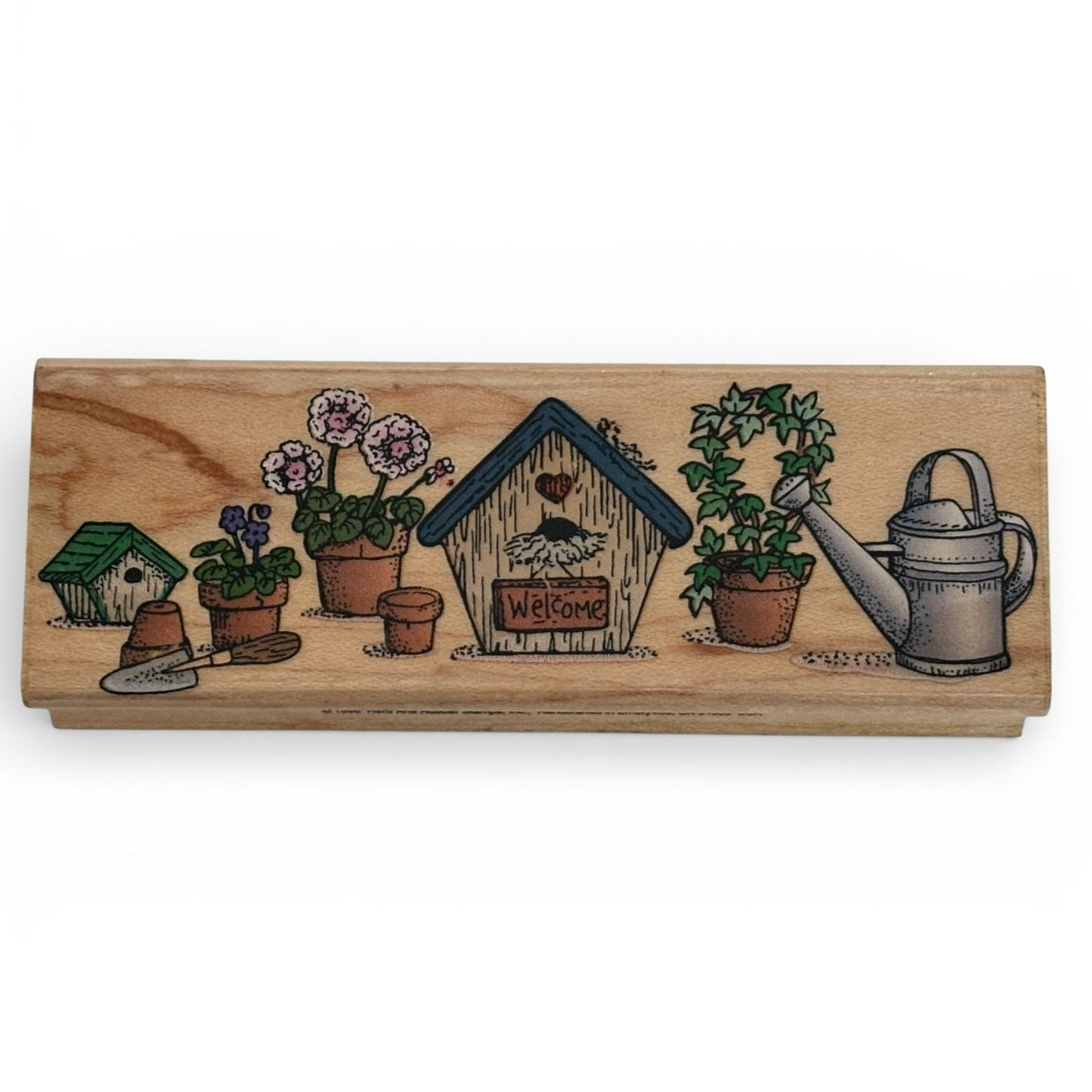 Hero Arts Birdhouse Border Rubber Stamp Garden Border Craft Stamp