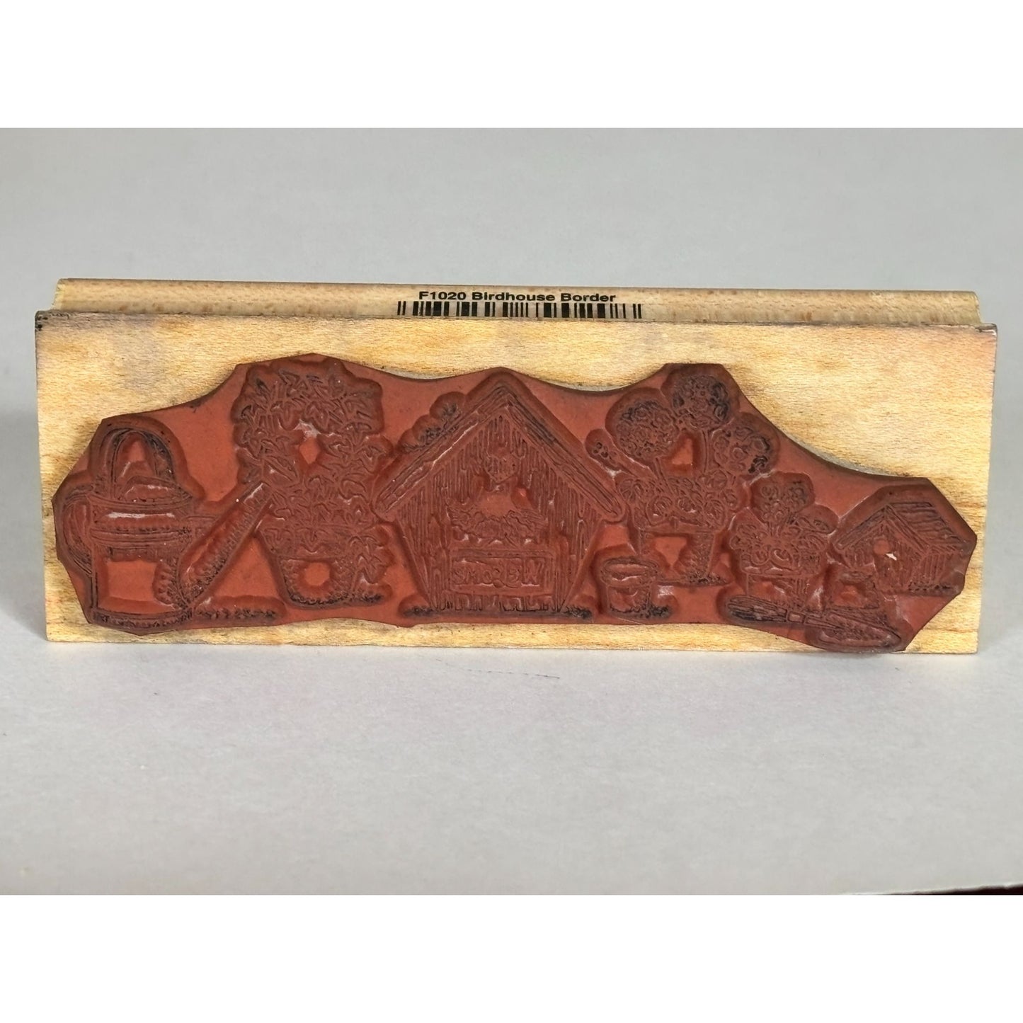 Hero Arts Birdhouse Border Rubber Stamp Garden Border Craft Stamp