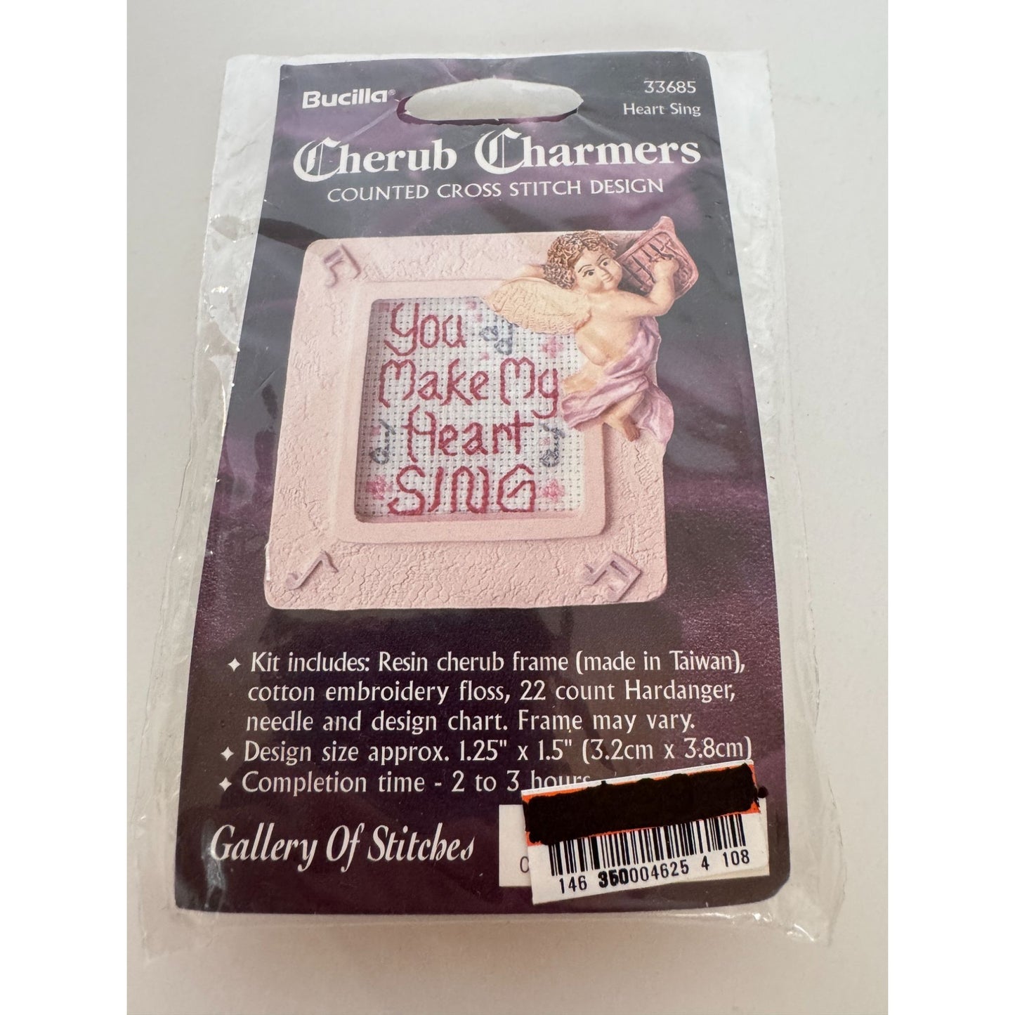 Bucilla Cherub Charmers Counted Cross Stitch Kit You Make my Heart Sing Angel