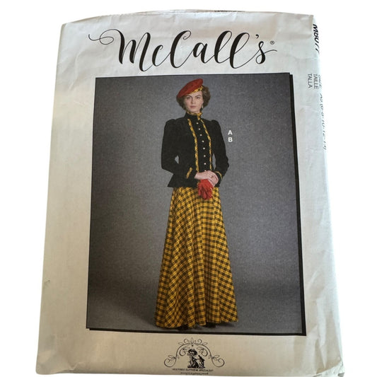 McCalls Sewing Pattern M8077 Historical  Jacket Skirt Edwardian Tartan UC 6-14