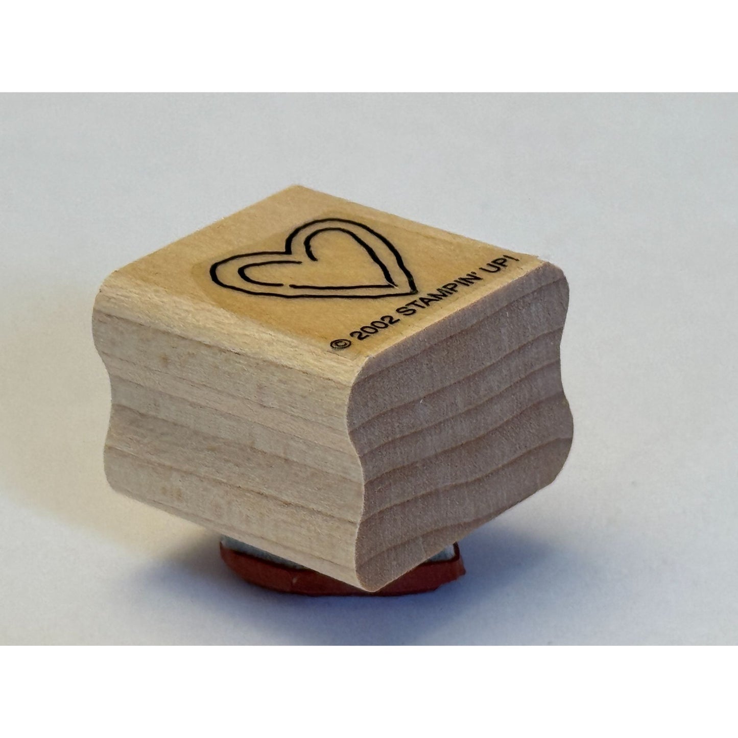Stampin Up Rubber Stamp Outline Heart Double Lines Valentines Day Card Making