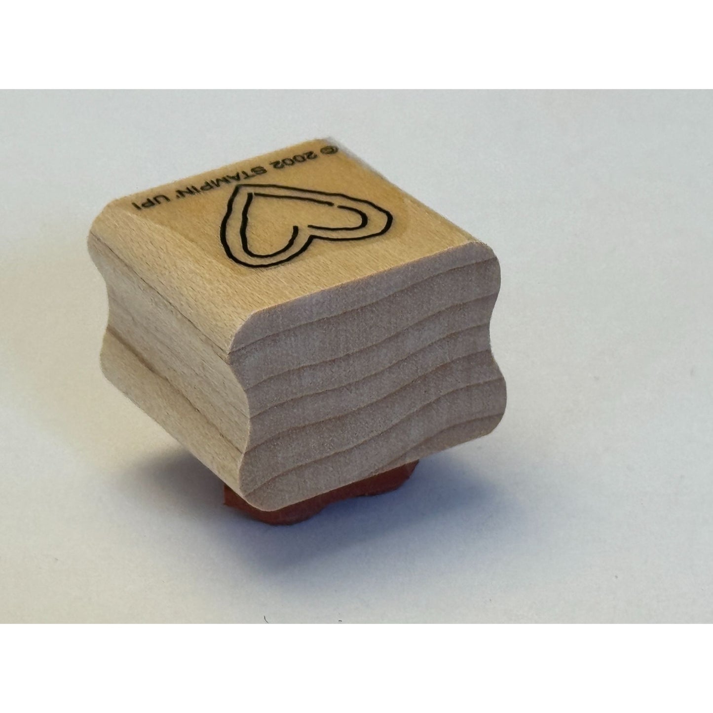 Stampin Up Rubber Stamp Outline Heart Double Lines Valentines Day Card Making