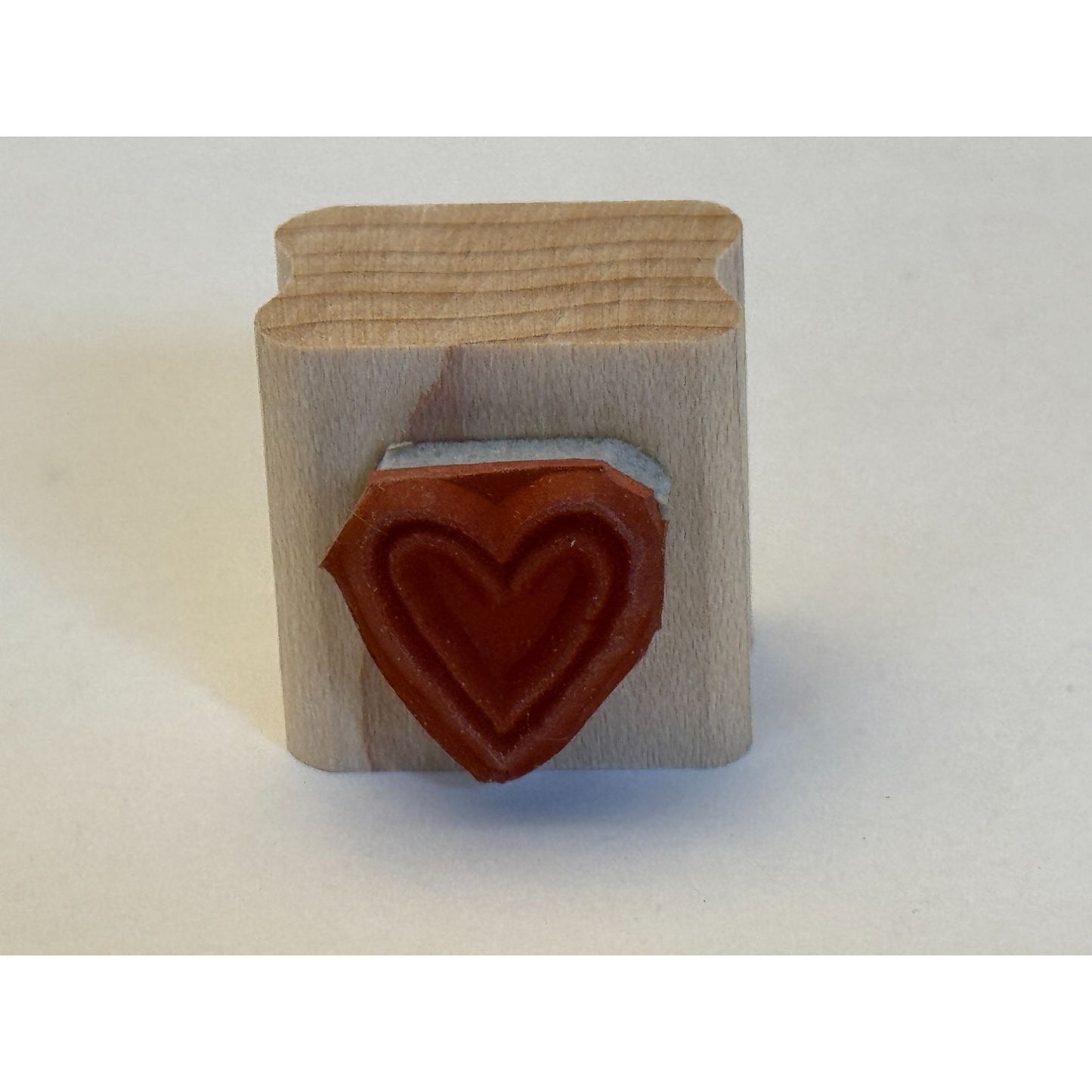 Stampin Up Rubber Stamp Outline Heart Double Lines Valentines Day Card Making