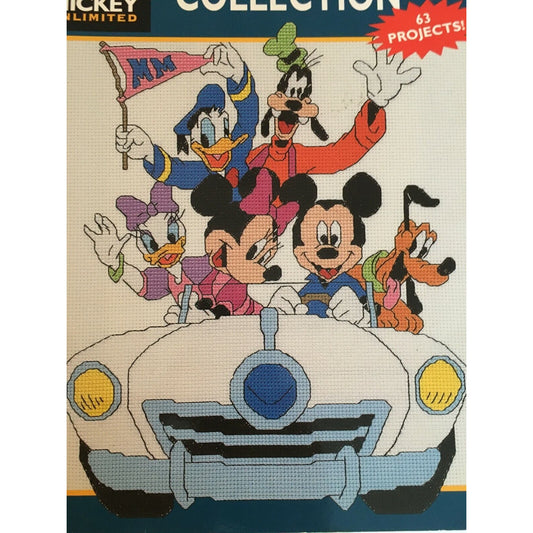 Disney Mickey Unlimited Ultimate Cross Stitch Collection Pattern Book 63 Projects Leisure Arts Mickey Minnie Donald Goofy Pluto